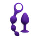 Rimba - Barcelona - Anal Pleasure - Sett med Buttplug og Analkuler - Lilla