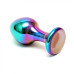 Sensual Glass Melany - Regnbuefarget Buttplug av Glass