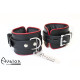 Avalon - ALCHEMY - Polstrede Håndcuffs - Sort og Rødt