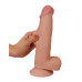 Lovetoy - 8" Sliding Skin Dildo - Lys Hudfarge