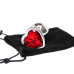 BQS - Buttplug med Hjertekrystall - Rød - Medium BQS - Buttplug med Hjertekrystall - Rød - Medium