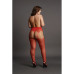 Le Desir - Suspender Pantyhose av netting og rhinestones - Rød - Queen Size - XL til 4XL slett