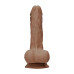 RealRock - Dildo med pung - 7" / 17 cm - Tan