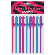 Love Toy - Multicolor Willy Straws - Fargerike Sugerør