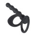 Black Velvets - Penis og Pung-ring med dobbelpenetrering