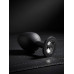 BQS - Sort Silikonbuttplug med Krystall - Klar - Medium