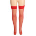 Gnist - Nettingstrømper med Blondekant - Rød