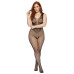 Gnist Undertøy - Netting Catsuit med Blomstermønster – Sort Gnist Undertøy - Netting Catsuit med Blomstermønster – Sort