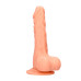 Realrock - Dildo med pung - 8inch/21,8 cm - Lys hudfarge