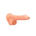 Realrock - Dildo med pung - 8inch/21,8 cm - Lys hudfarge