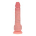 Realrock - Dual Density Vibrator Dildo med thrusting - 7"/17,8cm - Beige