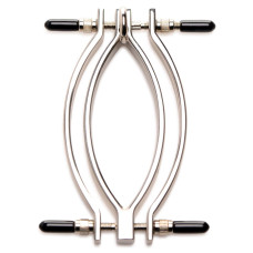 Master Series - Pussy Tugger with Leash - Kyskhetsklemme med bånd