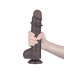 LoveToy – 9.5" Sliding Skin Dildo – Mørk Hudfarge
