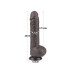 LoveToy – 9.5" Sliding Skin Dildo – Mørk Hudfarge