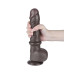 LoveToy – 9.5" Sliding Skin Dildo – Mørk Hudfarge