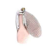 Chainmail Chastity Cage - Kyskhetsbur med ringbrynje design - Medium