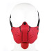 Neoprene Puppy Muzzle - Neoprene munnkurv med tunge - Rød