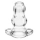 Perfect Fit - Double Tunnel Buttplug, X-Large, Transparent