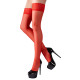 Cottelli Collection - Stay-ups med blondekant - Rød