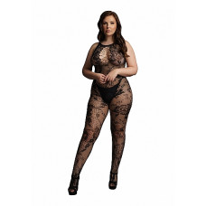 Le Desir - Frekk nettingcatsuit med blomstermønster - Plus size