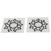 Cotelli collection - Nipple stickers dekor - sorte stener