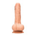 RealRock - Dildo med pung - 10" / 27 cm - Lys hudfarge
