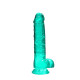 Realrock – Crystal Clear – Dildo med pung og sugekopp – Grønn - 21 cm Realrock – Crystal Clear – Dildo med pung og sugekopp – Grønn - 21 cm