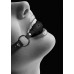 Ouch! Black & White - Ballgag med pustehull - Sort 