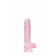 Realrock – Crystal Clear – Realistisk Dildo med Pung – Rosa - 15 cm Realrock – Crystal Clear – Realistisk Dildo med Pung – Rosa - 15 cm