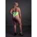 OUCH! - Glow in the dark - High-Cut body - Grønn XL/4XL siste sjangse!