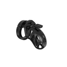 Man Cage - Model 23 - Kuklås 2,5" 6,5 cm - Silikon - Sort 