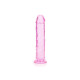 Realrock – Crystal Clear – Enkel Realistisk Dildo – Rosa - 20 cm