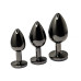 BQS - Sort Buttplug med Krystall - Small