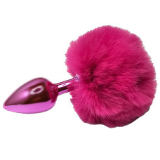 BQS - Buttplug med rosa plugg og rosa kaninhale