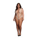 Le Desir - Frekk Body av Netting - Queen Size 2XL-5XL - Beige