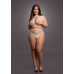 Le Desir - Key-Hole Fishnet Undertøysett - 2XL-4XL - Beige