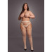 Le Desir - Shredded -  Nettingstrømper med hofteholder - One Size - XL til 4XL - Beige