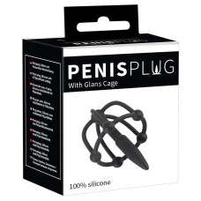 Penisplug - Dilator med glansbur - Silikon 