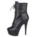 Erogance - Høyhælte Boots - D1020 - Sort
