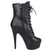 Erogance - Høyhælte Boots - D1020 - Sort