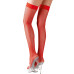 Cottelli Legwear - Nettingstrømper Hold-up - Rød