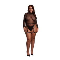 Le Desir - Shimmer body med PU harness Queen Size (XL-4XL)