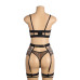 Gnist Undertøy - Elegant Undertøysett 3 delt - nude og sort Gnist Undertøy - Elegant Undertøysett 3 delt - nude og sort