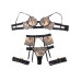 Gnist Undertøy - Elegant Undertøysett 3 delt - nude og sort Gnist Undertøy - Elegant Undertøysett 3 delt - nude og sort
