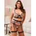 Gnist Undertøy - Elegant Undertøysett 3 delt - nude og sort Gnist Undertøy - Elegant Undertøysett 3 delt - nude og sort