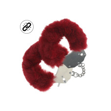 Ouch! Heavy-duty - Fluffy håndjern - Burgunder