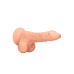 RealRock - Dildo med pung - 7" / 17 cm - Lys Hudfarge