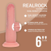 Realrock - Dual density sliding skin - Dildo i silikon - Lys hudfarge 6" Realrock - Dual density sliding skin - Dildo i silikon - Lys hudfarge 6"