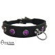 Avalon - DEVOTION - Collar med lilla runde Stener og O-ring